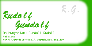 rudolf gundolf business card